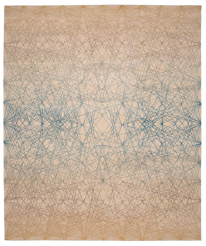 Tapis Ballpoint Art 2 gris-bleu