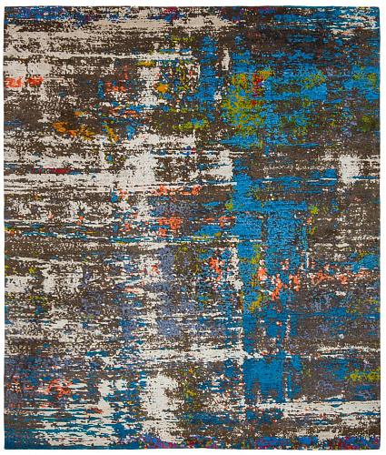 Artwork 18 veelkleurig blauw vloerkleed