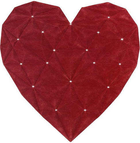 Heart Diamond rood vloerkleed