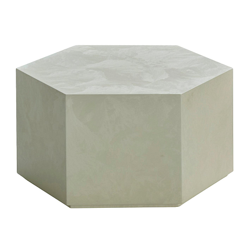 Hexagonale witte salontafel