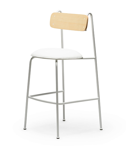 Chaise de bar Lena SG-75 Blanche en frêne