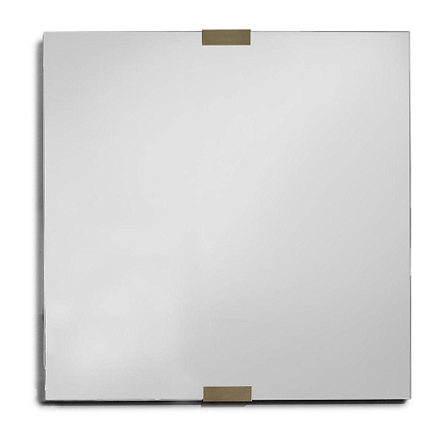 Miroir mural élégance en cuir bronze