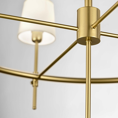 Lustre circulaire finition or antique