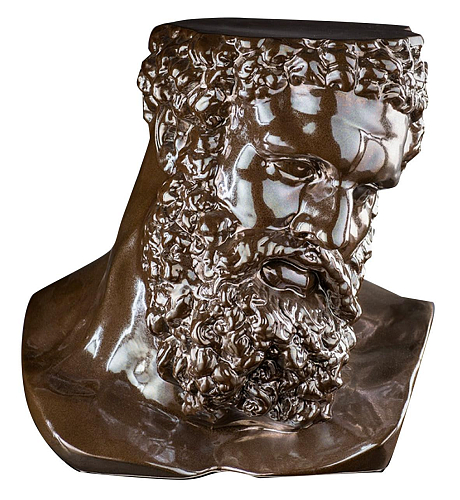 Sculpture buste en céramique Hercules