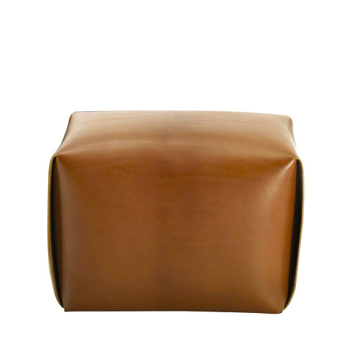 Pouf en cuir Bao