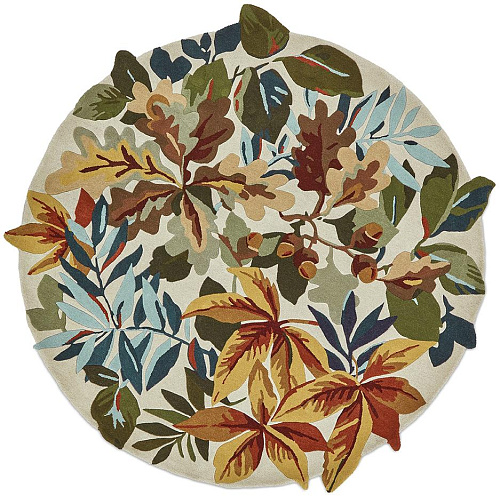 Tapis rond Robin’s Wood brun rouille