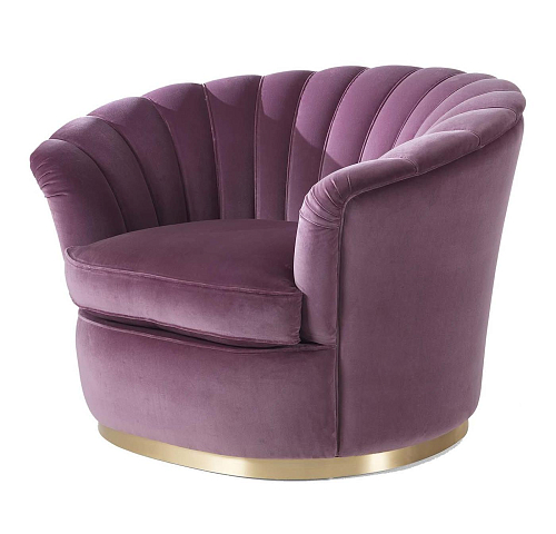 Fauteuil prune Miller