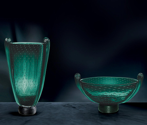 Groene Murano glazen schaal