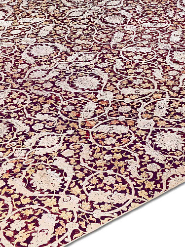 Antelope blauw handgeweven vloerkleed