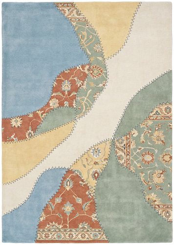 Tapis Pastel Collage Blue