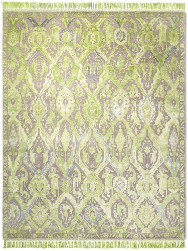 KavaBagh groen handgemaakt luxe vloerkleed