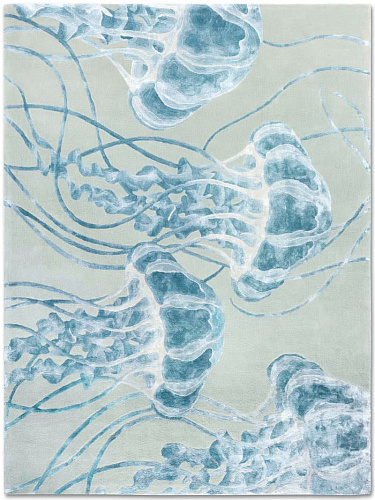 Jellyfish handgeknoopt vloerkleed