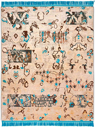 Tapis de luxe noué à la main Dragon