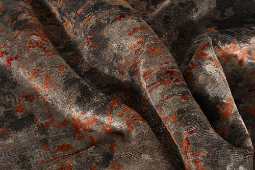 Tapis en soie de bambou noué à la main