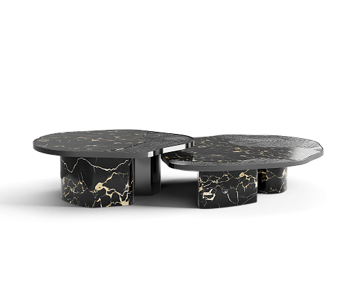 Athena Portoro marmer & onyx tafelset