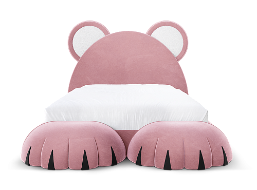 Pluizige welp bed