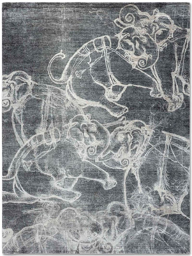 Elephants handgeweven vloerkleed