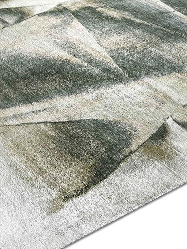 Olive Green handgeknoopt vloerkleed