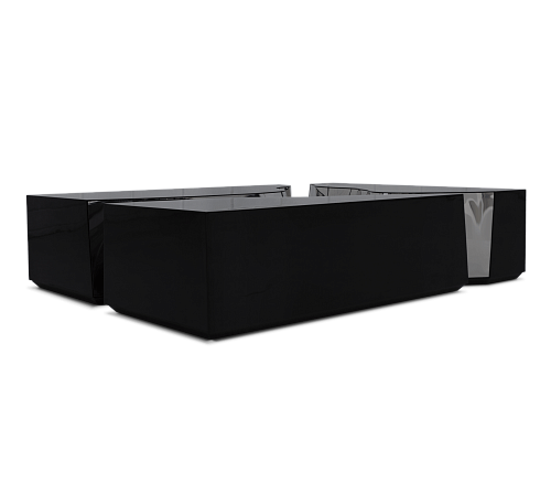 Fissure zwart zilver centertafel