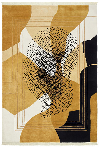 Tapis Abstract Figure Gold