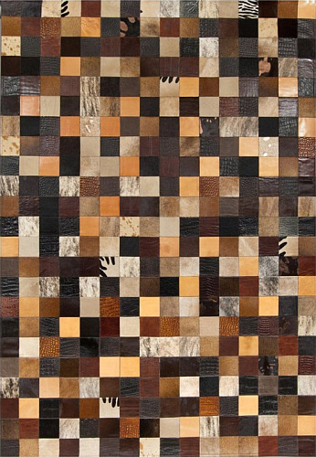 Mosaic veelkleurig koeienhuid vloerkleed