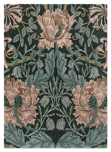 Honeysuckle & Tulip Teal designer vloerkleed