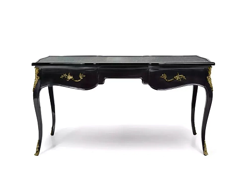 Bureau Ormolu plumes de paon exotique