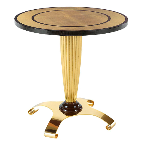 Table d'appoint feuille dorée