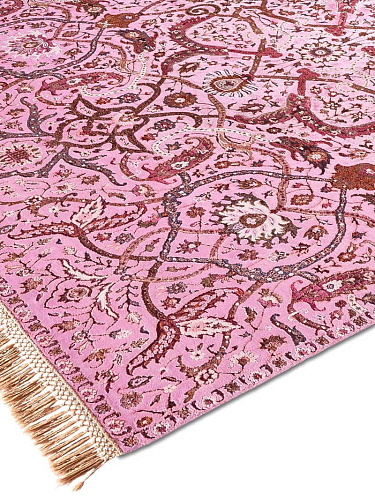 Tapis de luxe noué à la main Heriz rose