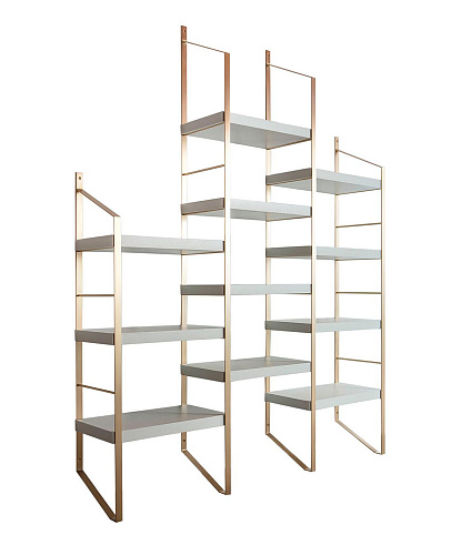 Bibliothèque à étagères en bois