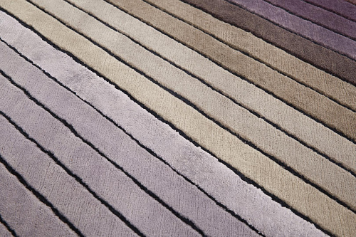 Hand-geknoopt geometrisch wol & viscose vloerkleed