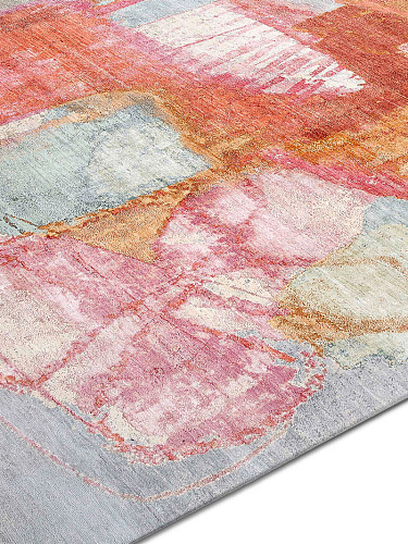 Red Sunset luxe handgeknoopt vloerkleed
