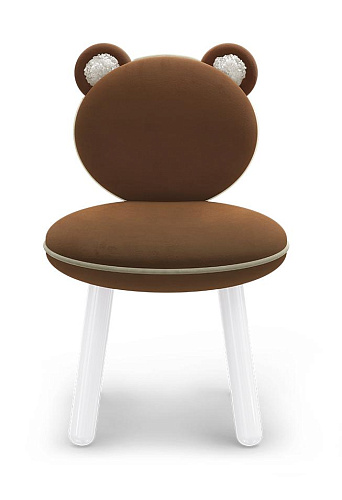 Chaise enfant Ours duveteux brun