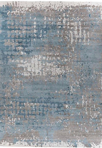 Hand-geknoopt bamboezijde abstract Indiaas vloerkleed