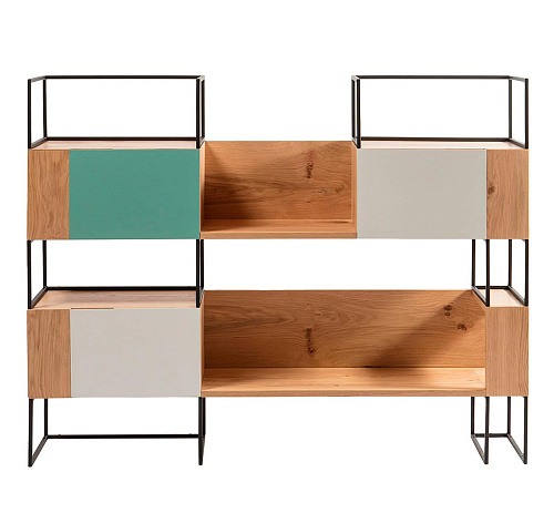 Bibliothèque ouverte en bois