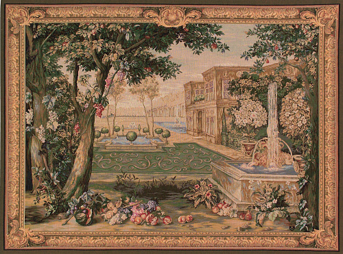 Tapisserie murale Verdure fontaine