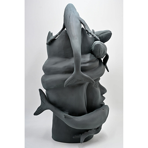 Sculpture grise Moorkop