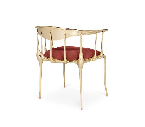 Bordeauxrode luxe stoel