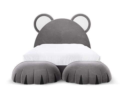Pluizige welp bed