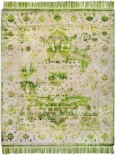 Eco groen luxe vloerkleed