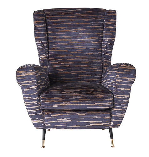 Fauteuil rayé fantaisie
