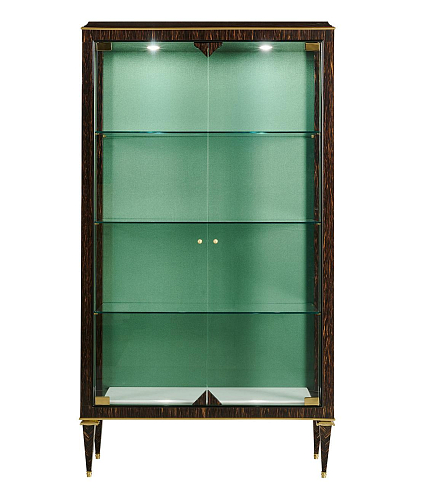 Cabinet en bois de palmier et laiton