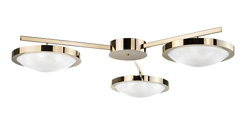 Designer plafondlamp met marmereffect schijven