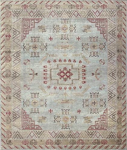 Khotan handgeknoopt wol vloerkleed