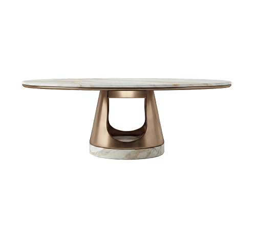 Aura ronde salontafel met boogonderstel