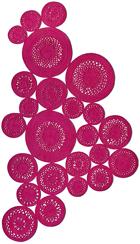 Rope binnen/buiten roze vloerkleed
