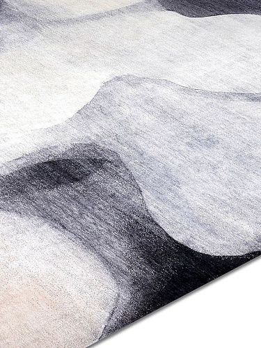 Tapis de luxe fait main Argent gris