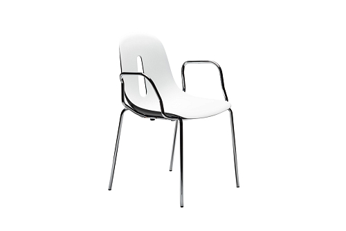 Gotham P zwart/witte stoel (set van 2)