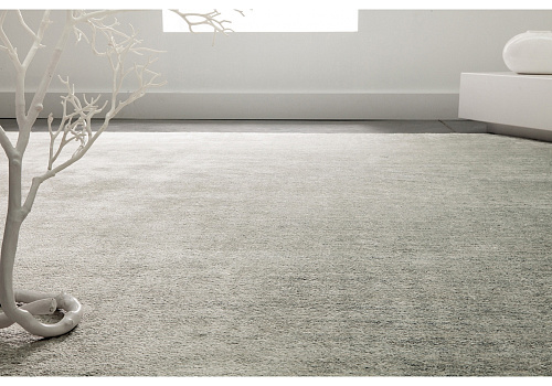 Vegetable silk handgeweven Bergen vloerkleed