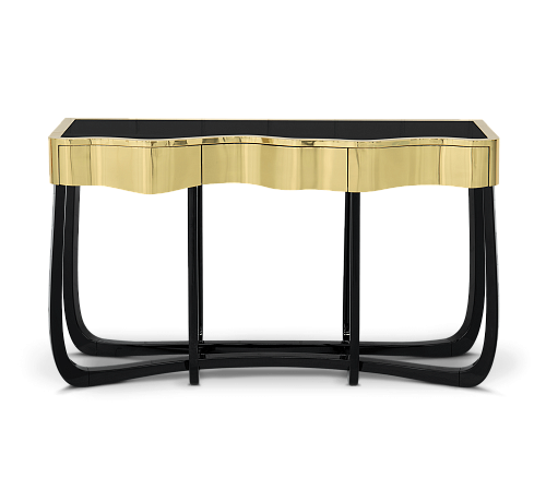 Console dorée Serpentine